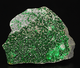 Uvarovite - Saranovskii mine - Saranovskaya Village - Gornozavodskii area - Permskaya Oblast' - Middle Urals - Urals Region - Russia