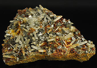 Argentotetrahedrite-Fe, quartz and jamesonite - Shijangshan mine - Linxi -Ulanhad League - Inner Mongolia - China