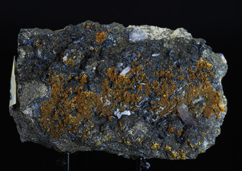 GM23006 - Hutchinsonite, orpiment, fluorite and pyrite - Quiruvilca mine - Quiruvilca distr. - Santiago de Chuco prov. - La Libertad dept. - Per