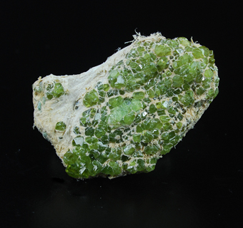 Demantoid garnet (var. of andradite) - Franscia Mine - Campo Franscia - Lanterna Valley - Malenco Valley - Sondrio prov. - Lombardy - Italy