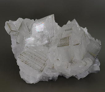 Calcite and pyrite - Xianghualing mine -  Xianghualing Sn-polymetallic ore field - Linwu co. - Chenzhou pref. - Hunan prov. - China