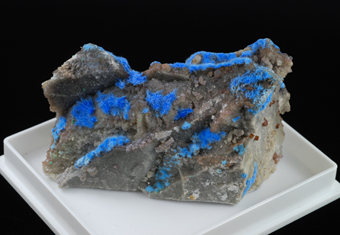 Cyanotrichite - Qinglong Sb-Au deposit - Qinglong Co. - Qianxi'nan Autonomous pref. - Guizhou prov. - China
