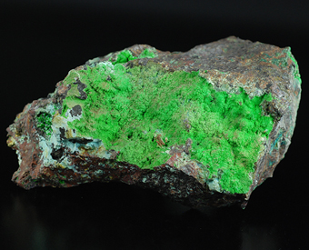 Conichalcite and halloysite - American Eagle mine - Tintic distr., Juab Co. - Utah - USA