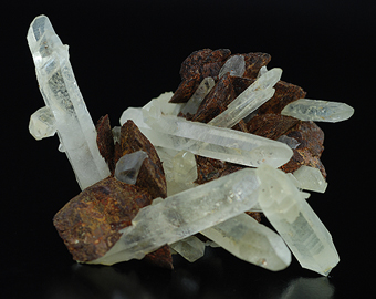 Siderite and quartz - Pierre Rousse mine - Vizille - Grenoble - Is�re - Rh�ne-Alpes - France