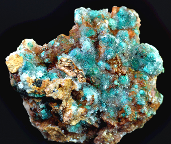 Devilline, malachite and gypsum -Bou Bekker - Touissit - Touissit distr. - Oujda-Angad prov. - Oriental reg. - Morocco