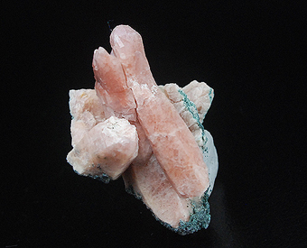 Pink quartz and celadonite - Duron valley - Fassa valley - Trento prov. - Trentino-Alto Adige - Italy