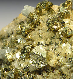 Chalcopyrite - Shaft 371 Hartenstein mine, near Aue, Erzgebirge - Sachsen - Germany