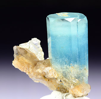 Beryl var. Aquamarine with Smocky Quartz - Erongo Mountains - Namibia