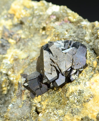 Cassiterite with Gilbertite - Sauberg Mine,  Ehrenfriedersdorf,  Erzgebirge,  Saxony,  Germany