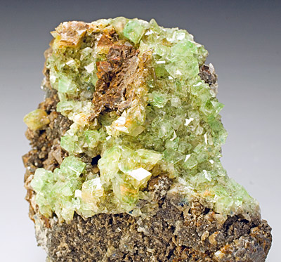 Augelite with Siderite - Rapid Creek, Dawson Mining District, Yukon Territory, Canada