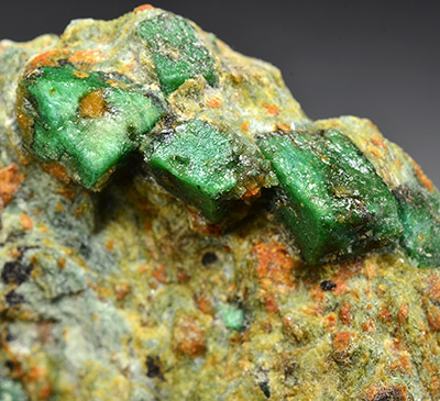 Lawsonite var. Chromian Lawsonite - Cape Marmari - Grammata Bay - Syros Island - Cyclade Island - Kykldes Pref. - Aegean Islands deptm. -  Greece
