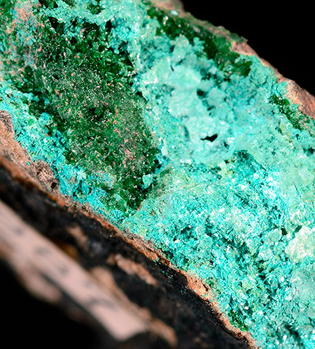 Posnjakite with Brochantite - Drakewalls Mine, Drakewalls, Calstock, Cornwall, England, UK