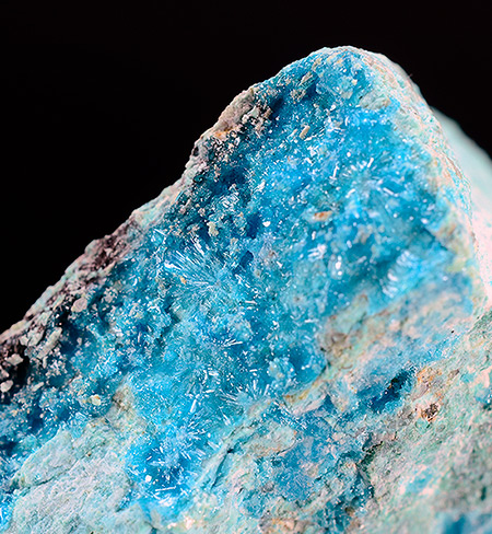 Caledonite with Chlorargyrite - Victoria Segunda mine,  Pampa del Tamarugal,  El Tamarugal province,  Tarapac Region,  Chile