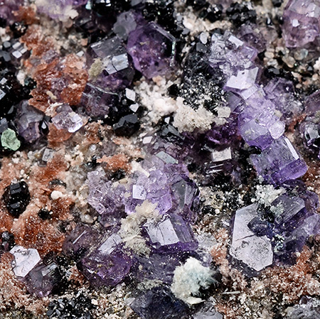 Coquimbite with Voltaite - Dexter No. 7 Mine, Calf Mesa, San Rafael Mining District, Emery Co., Utah, USA
