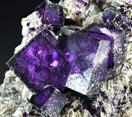 Fluorite on Muscovite - Yaogangxian Mine, Yaogangxian W-Sn ore field, Yizhang Co., Chenzhou, Hunan, China