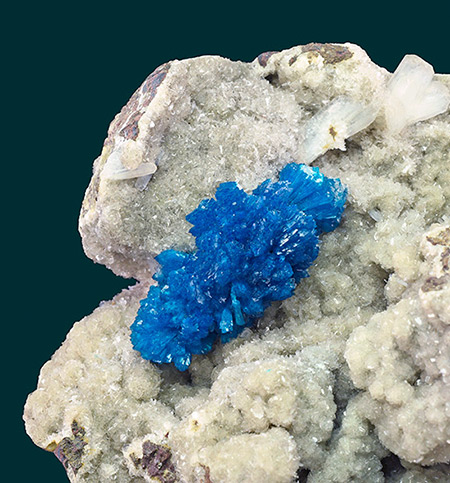 Cavansite and stilbite - Wagholi quarry - Poona distr. - Maharastra state - India