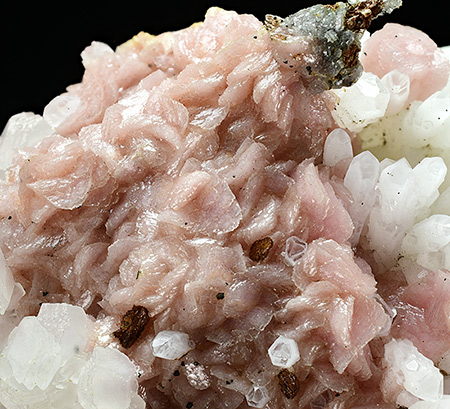 Rhodochrosite with Calcite - Guanajuato, Guanajuato Municipality, Guanajuato, Mexico