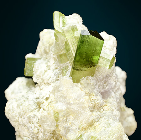 Tourmaline var. Elbaite on Lepidolite - Darrah I Pech, Chapa Dara District, Kunar Province, Afghanistan