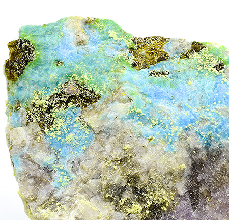 Bonattite with Metavoltine - La Compaia Mine, Sierra Gorda, Antofagasta Province, Antofagasta, Chile