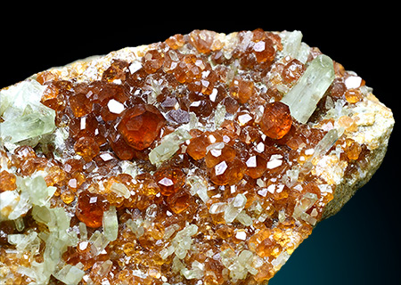 Diopside and Hessonite garnet - Testa Ciarva, Ala valley, Piedmont, Italy