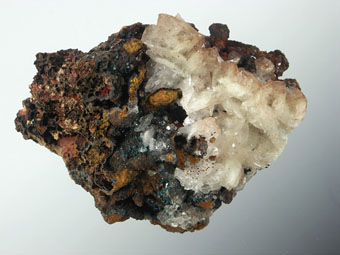 CULT0124 - Plattnerite, Rosasite, Calcite - Ojuela Mine, Mapim�, Durango, Mexico